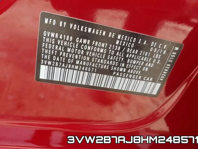 3VW2B7AJ8HM248571