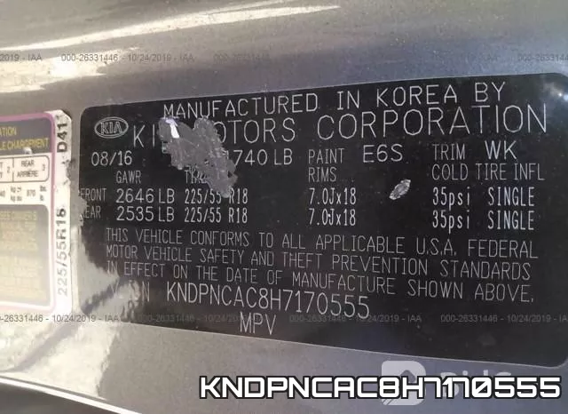KNDPNCAC8H7170555