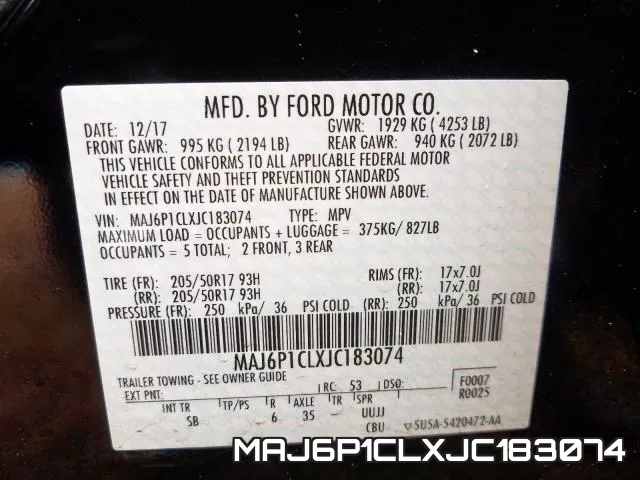 MAJ6P1CLXJC183074