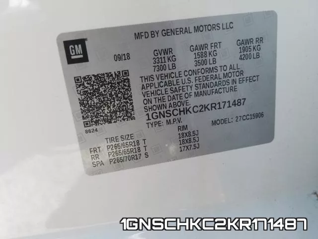 1GNSCHKC2KR171487
