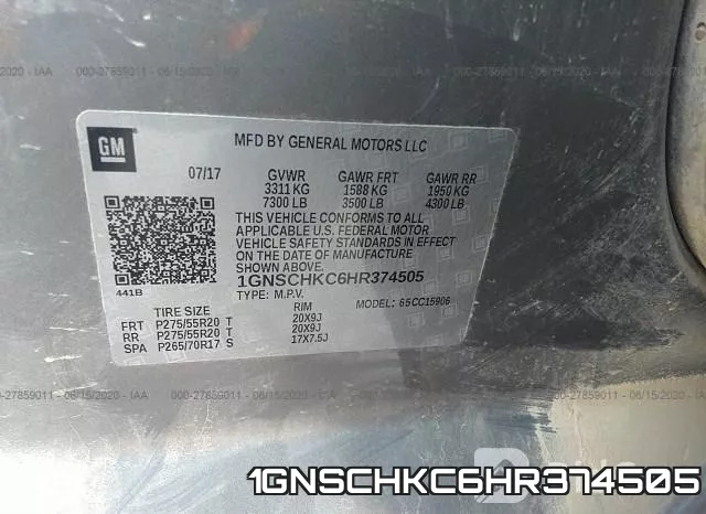 1GNSCHKC6HR374505