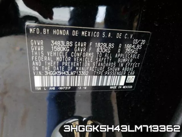3HGGK5H43LM713362