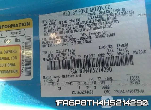 1FA6P8TH4H5214290