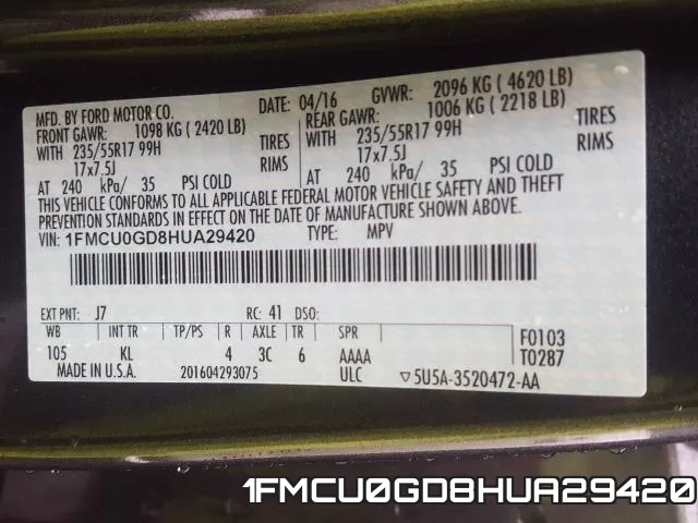 1FMCU0GD8HUA29420