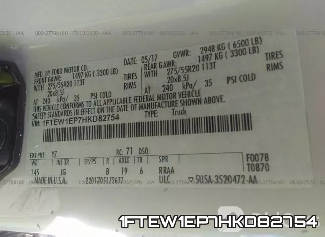 1FTEW1EP7HKD82754