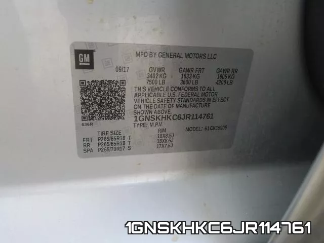 1GNSKHKC6JR114761