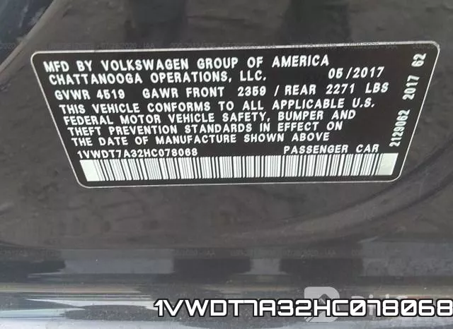 1VWDT7A32HC078068