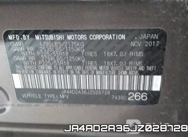 JA4AD2A36JZ028728