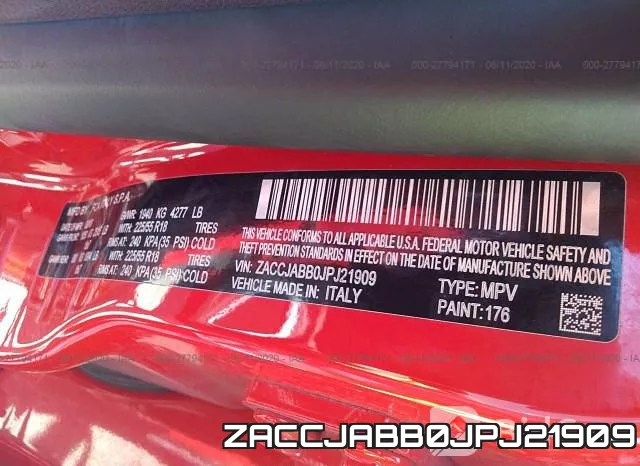 ZACCJABB0JPJ21909