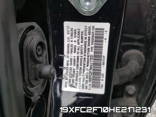 19XFC2F70HE217231