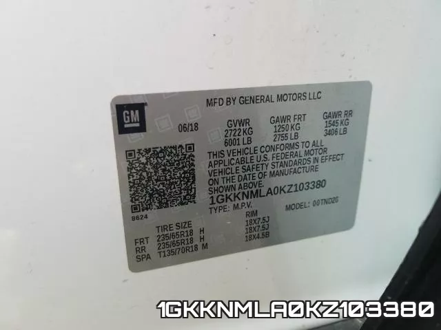 1GKKNMLA0KZ103380