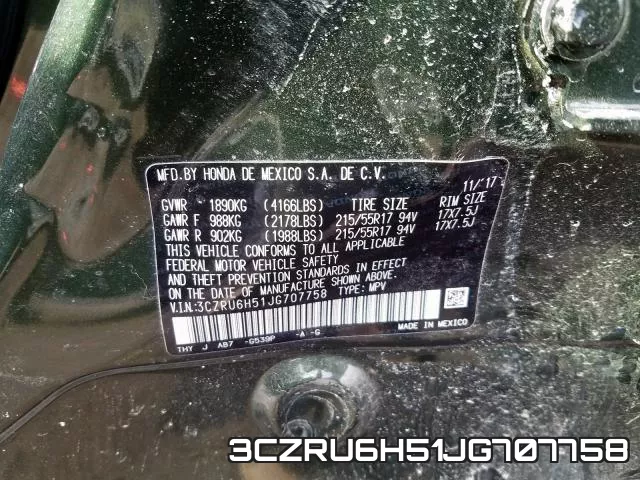 3CZRU6H51JG707758