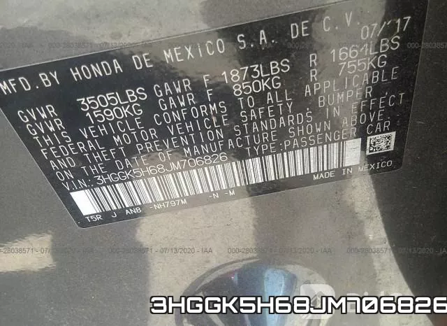 3HGGK5H68JM706826