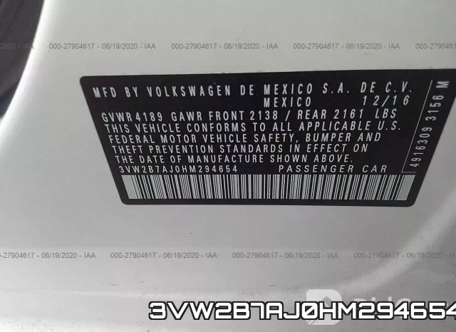 3VW2B7AJ0HM294654