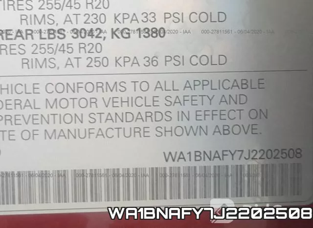 WA1BNAFY7J2202508