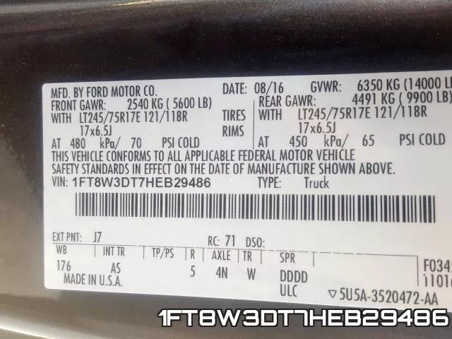 1FT8W3DT7HEB29486