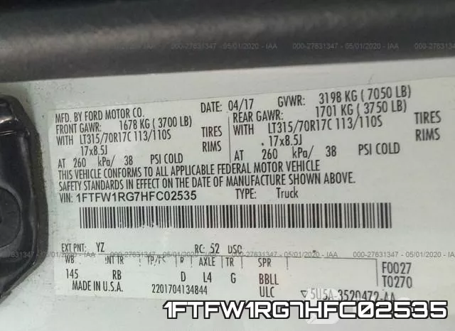 1FTFW1RG7HFC02535