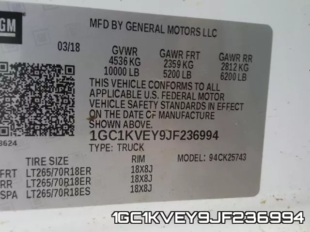 1GC1KVEY9JF236994