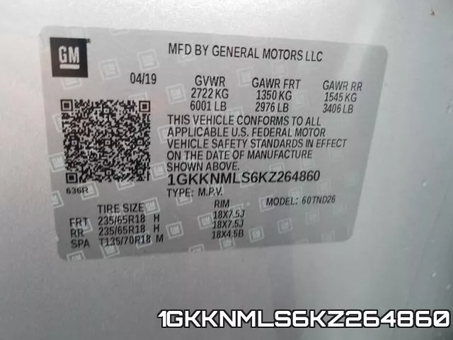 1GKKNMLS6KZ264860