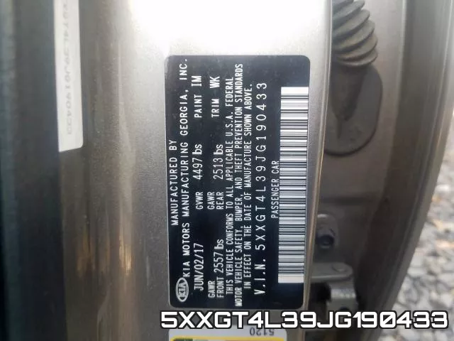5XXGT4L39JG190433
