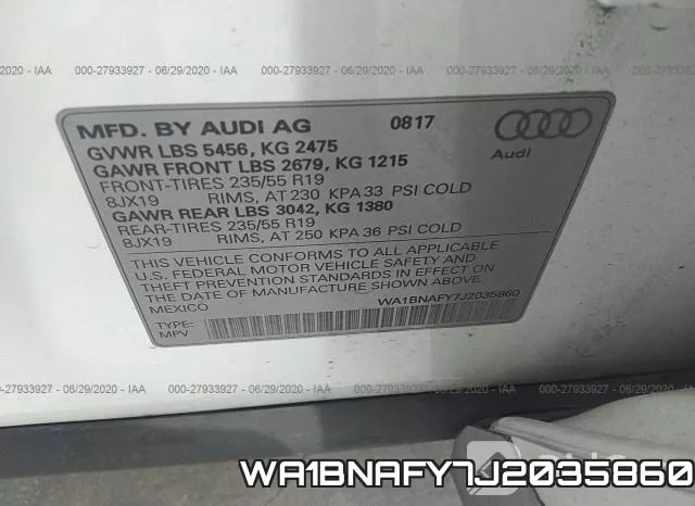 WA1BNAFY7J2035860