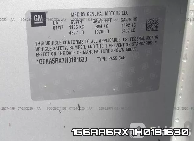 1G6AA5RX7H0181630
