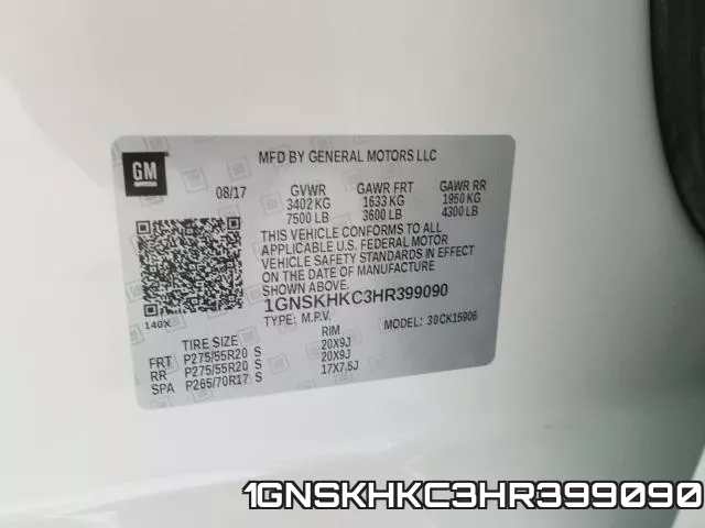 1GNSKHKC3HR399090