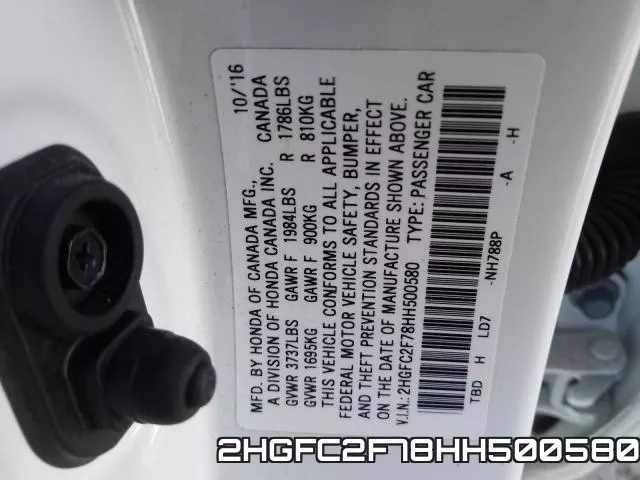 2HGFC2F78HH500580