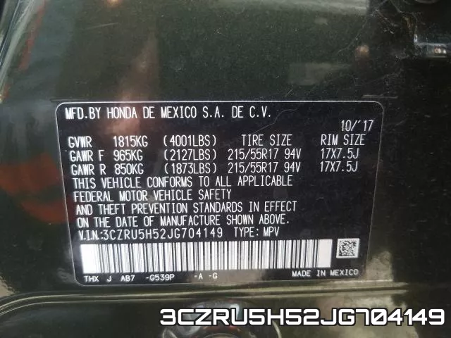 3CZRU5H52JG704149