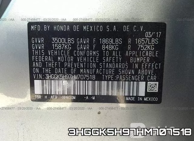 3HGGK5H97HM707518