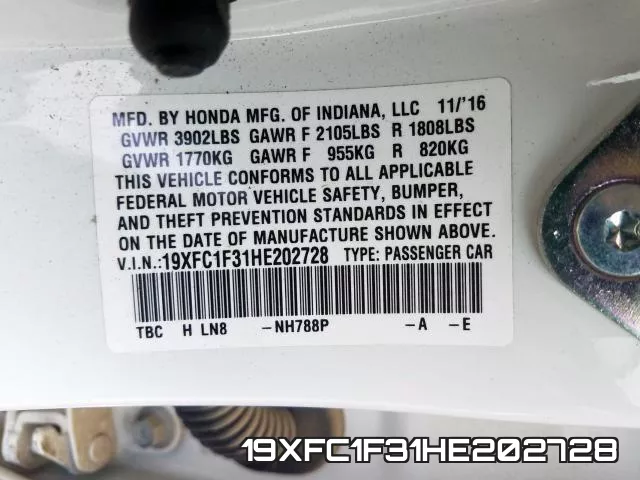 19XFC1F31HE202728