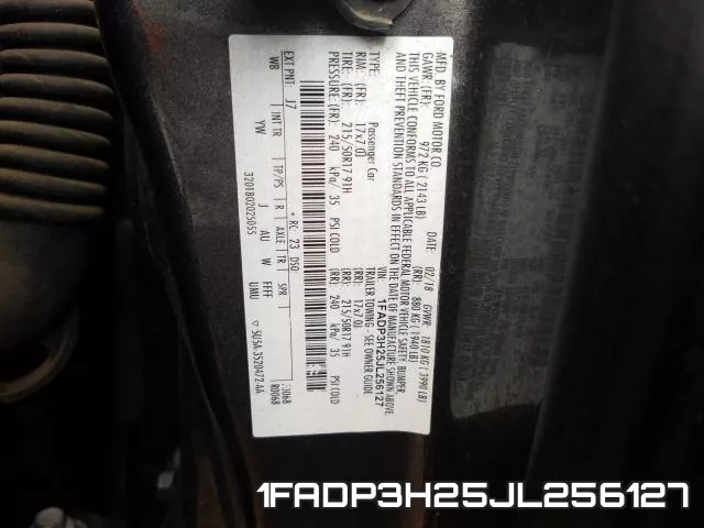 1FADP3H25JL256127