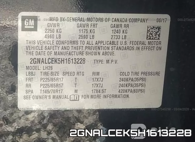 2GNALCEK5H1613228