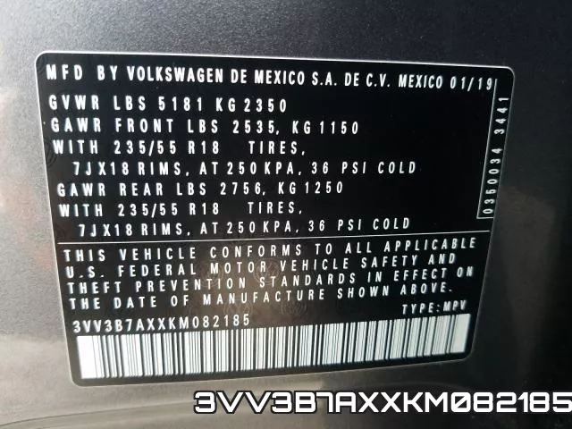 3VV3B7AXXKM082185