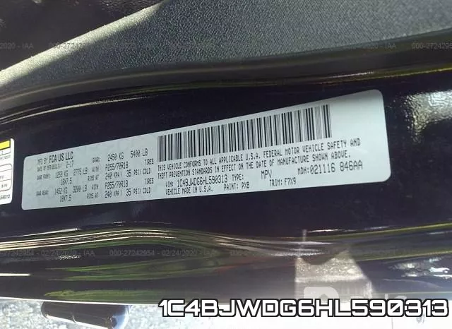 1C4BJWDG6HL590313