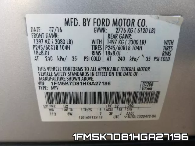 1FM5K7D81HGA27196