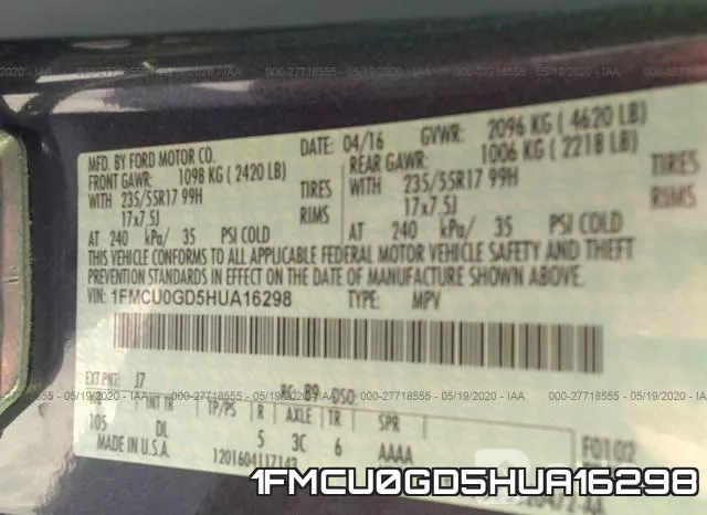 1FMCU0GD5HUA16298