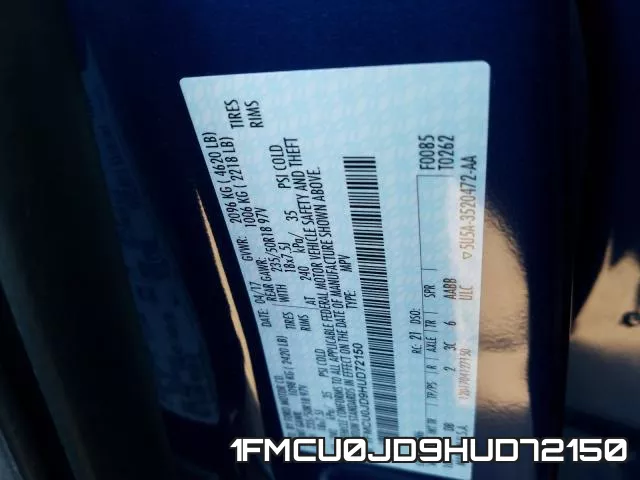 1FMCU0JD9HUD72150
