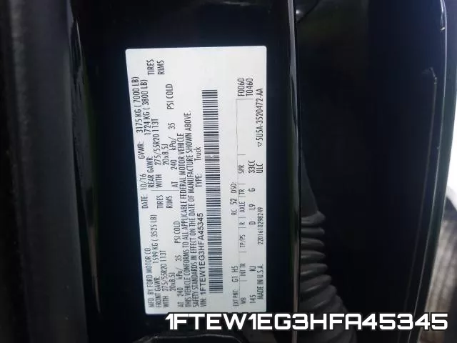 1FTEW1EG3HFA45345