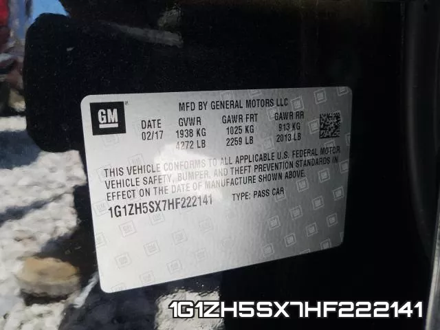 1G1ZH5SX7HF222141