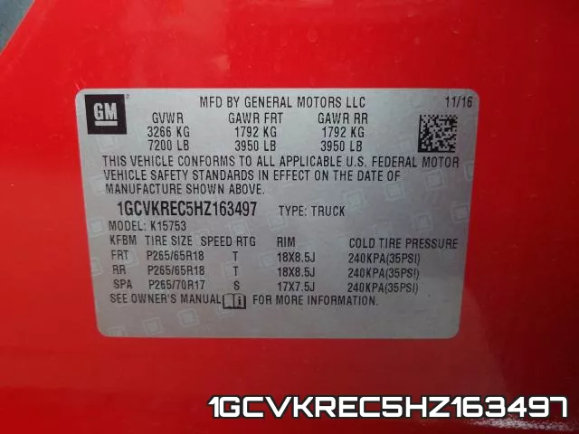 1GCVKREC5HZ163497