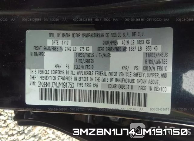 3MZBN1U74JM191750