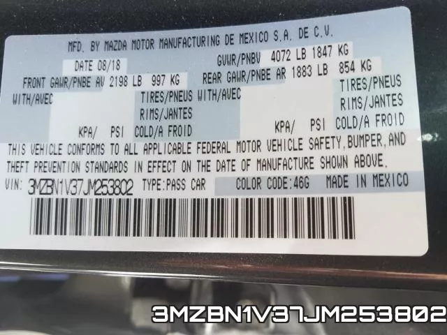3MZBN1V37JM253802