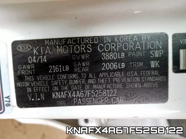 KNAFX4A67F5258122