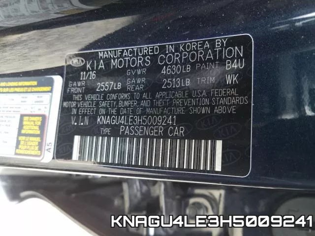 KNAGU4LE3H5009241