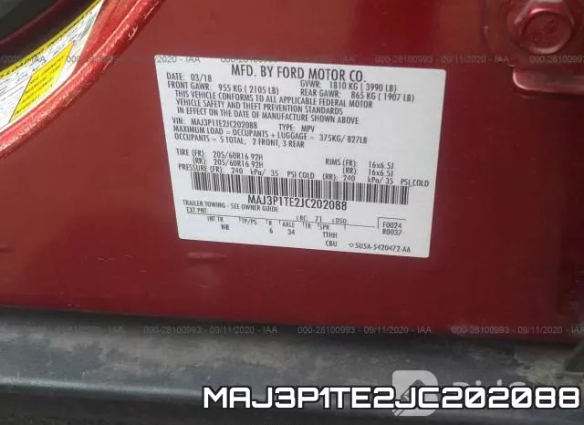 MAJ3P1TE2JC202088