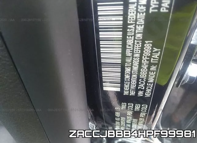ZACCJBBB4HPF99981