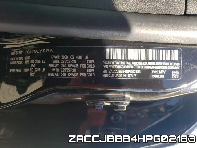ZACCJBBB4HPG02183