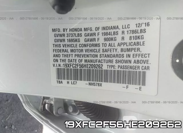 19XFC2F56HE209262