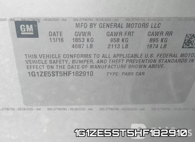 1G1ZE5ST5HF182910